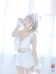 画像1: 【即日発送】【ハロウィン】 フリルレースバニーセットアップ 【コスプレ6点セット】 【S-Mサイズ/3カラー】[YMT] (1)