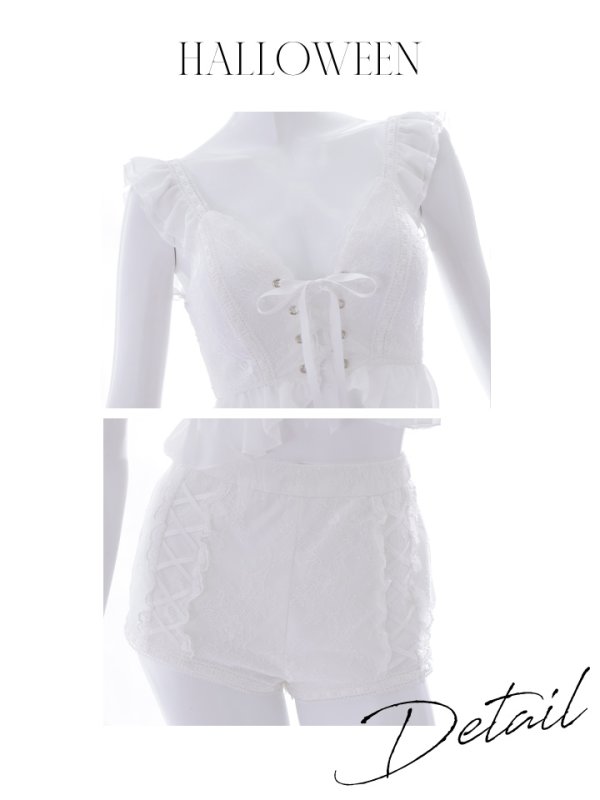 画像36: 【SALE!!】【即日発送】【ハロウィン】 フリルレースバニーセットアップ 【コスプレ6点セット】 【S-Mサイズ/3カラー】[OF01] (36)