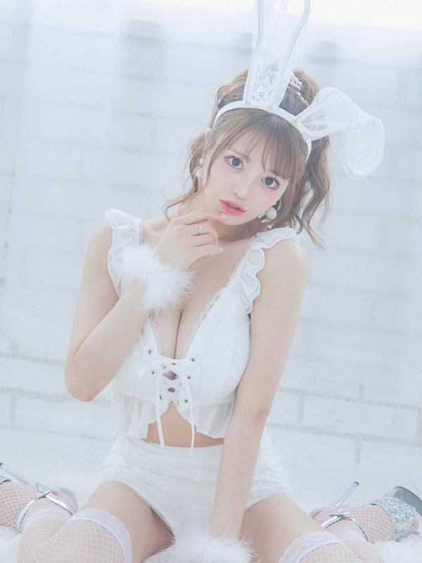 画像8: 【SALE!!】【即日発送】【ハロウィン】 フリルレースバニーセットアップ 【コスプレ6点セット】 【S-Mサイズ/3カラー】[OF01] (8)