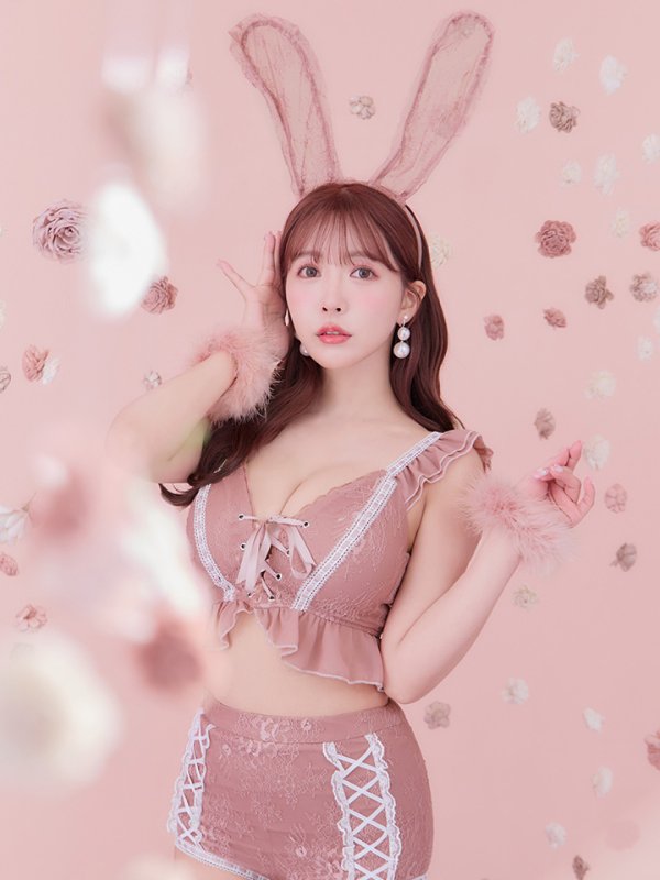 画像12: 【SALE!!】【即日発送】【ハロウィン】 フリルレースバニーセットアップ 【コスプレ6点セット】 【S-Mサイズ/3カラー】[OF01] (12)