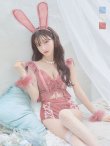 画像21: 【即日発送】【ハロウィン】 フリルレースバニーセットアップ 【コスプレ6点セット】 【S-Mサイズ/3カラー】[YMT] (21)
