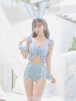 画像25: 【即日発送】【ハロウィン】 フリルレースバニーセットアップ 【コスプレ6点セット】 【S-Mサイズ/3カラー】[YMT] (25)