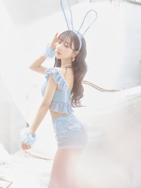 画像30: 【SALE!!】【即日発送】【ハロウィン】 フリルレースバニーセットアップ 【コスプレ6点セット】 【S-Mサイズ/3カラー】[OF01] (30)