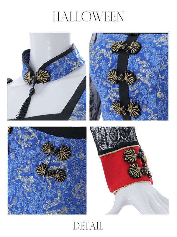 画像24: 【SALE!!】【即日発送】【ハロウィン】緩苺ちゃん着用  セットアップキョンシー【コスプレ5点セット】【S-Mサイズ/1カラー】(SE01YN)[HC03] (24)