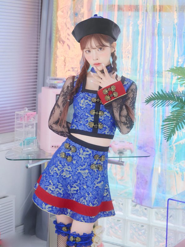 画像18: 【SALE!!】【即日発送】【ハロウィン】緩苺ちゃん着用  セットアップキョンシー【コスプレ5点セット】【S-Mサイズ/1カラー】(SE01YN)[HC03] (18)