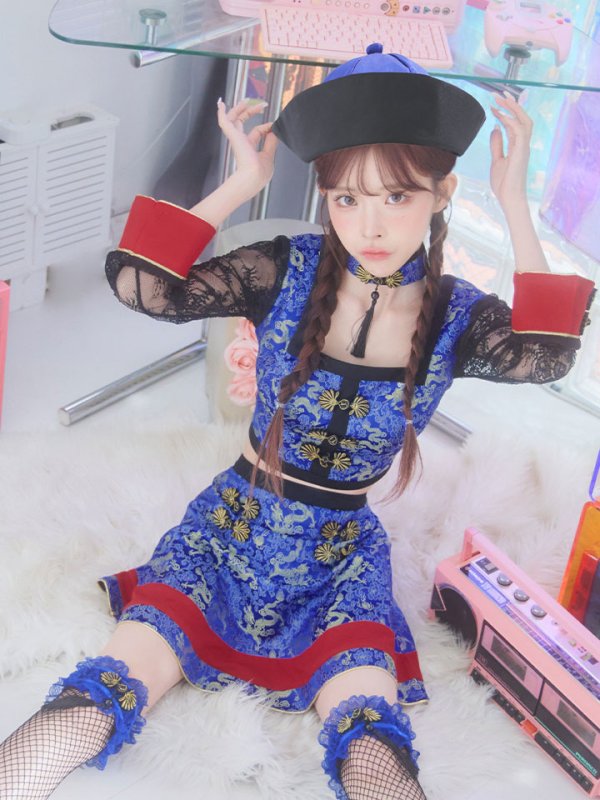 画像9: 【SALE!!】【即日発送】【ハロウィン】緩苺ちゃん着用  セットアップキョンシー【コスプレ5点セット】【S-Mサイズ/1カラー】(SE01YN)[HC03] (9)