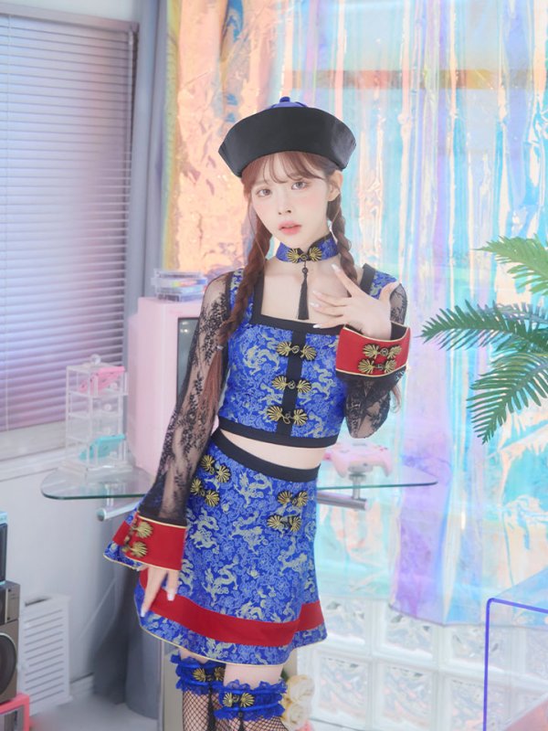 画像13: 【SALE!!】【即日発送】【ハロウィン】緩苺ちゃん着用  セットアップキョンシー【コスプレ5点セット】【S-Mサイズ/1カラー】(SE01YN)[HC03] (13)