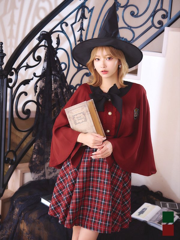 画像6: 【SALE!!】【ハロウィン】 魔法学校制服 【コスプレ3点セット】【S-Mサイズ/2カラー】[OF01] (6)