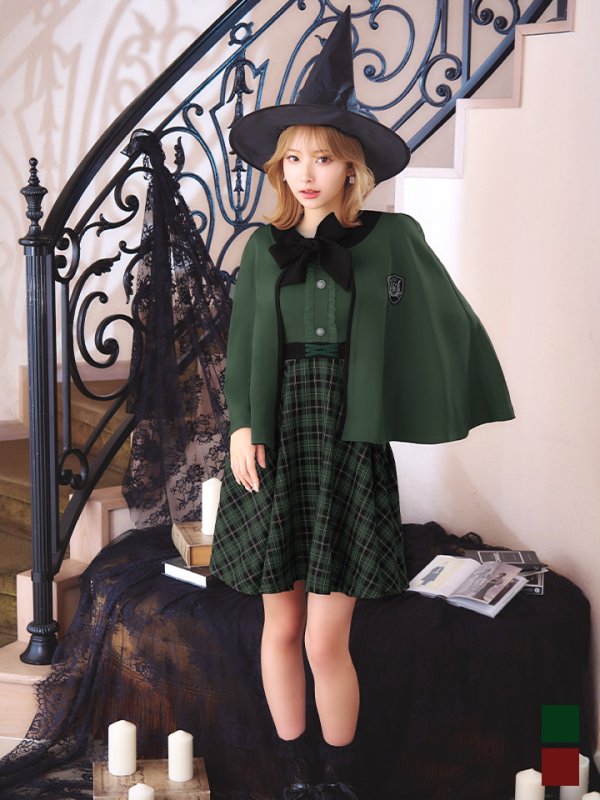 画像2: 【SALE!!】【ハロウィン】 魔法学校制服 【コスプレ3点セット】【S-Mサイズ/2カラー】[OF01] (2)