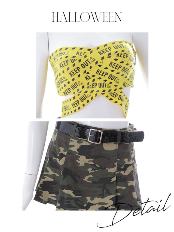 画像14: 【即日発送】【ハロウィン】キープアウトセットアップ 【コスプレ7点セット】【XS-Lサイズ】[OF04-B] (14)