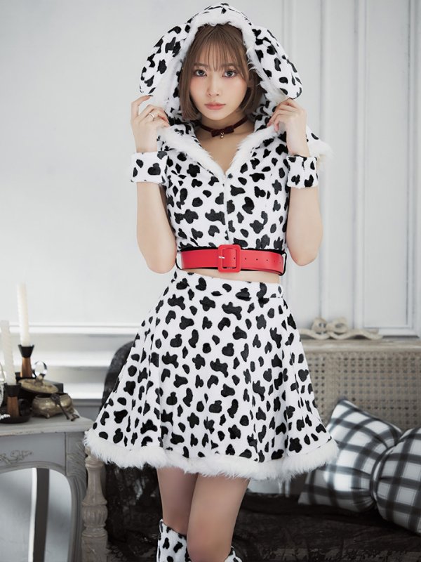 画像2: 【SALE!!】【即日発送】【ハロウィン】ダルメシアンセットアップ【コスプレ6点セット】【S-Lサイズ/1カラー】[HC03] (2)