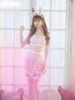 画像9: 【値下げ！】【即日発送】【ハロウィン】 ツイードバニーラップススカートセットアップコスプレ【コスプレ7点セット】【S-Mサイズ/2カラー】[YMT] (9)