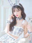 画像22: 【値下げ！】【即日発送】【ハロウィン】 ツイードバニーラップススカートセットアップコスプレ【コスプレ7点セット】【S-Mサイズ/2カラー】[YMT] (22)