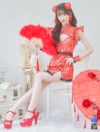 画像1: 【即日発送】【ハロウィン】 スリットミニチャイナ 【コスプレ3点セット】【XS-Lサイズ/3カラー】(SE01YN)[YMT] (1)