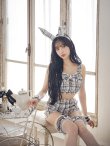 画像13: 【即日発送】【ハロウィン】ツイードバニーリボンセットアップ（パンツ）【コスプレ6点セット】 【XS-Mサイズ/2カラー】[YMT] (13)