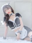 画像2: 【即日発送】【ハロウィン】キャットメイドセットアップ【コスプレ6点セット】【S-Mサイズ】【YMT】 (2)