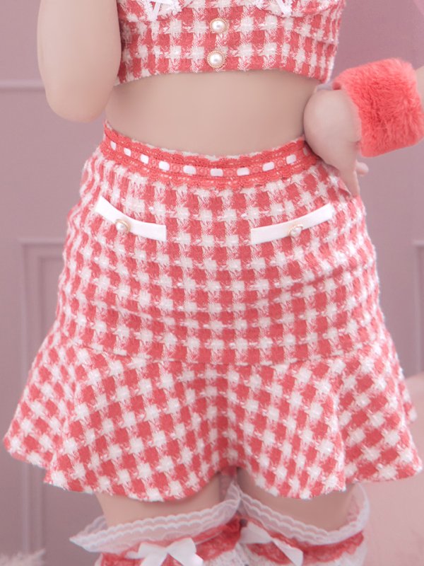 画像17: 【SALE!!】【即日発送】【ハロウィン】ツイードキャットセットアップ 【コスプレ6点セット】 【XS-Mサイズ/4カラー】[OF04] (17)