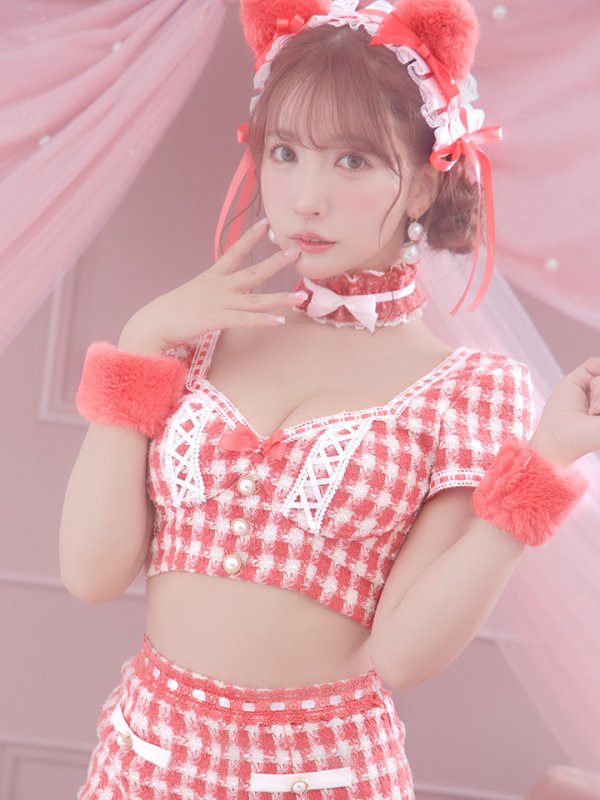 画像14: 【SALE!!】【即日発送】【ハロウィン】ツイードキャットセットアップ 【コスプレ6点セット】 【XS-Mサイズ/4カラー】[OF04] (14)