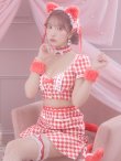 画像12: 値下げ！【即日発送】【ハロウィン】ツイードキャットセットアップ 【コスプレ6点セット】 【XS-Mサイズ/4カラー】[YMT] (12)