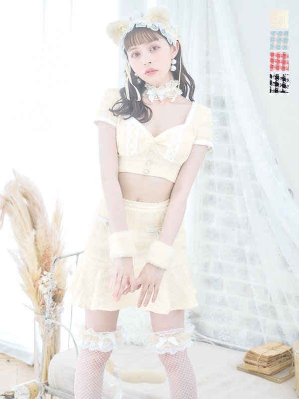 画像27: 【SALE!!】【即日発送】【ハロウィン】ツイードキャットセットアップ 【コスプレ6点セット】 【XS-Mサイズ/4カラー】[OF04] (27)