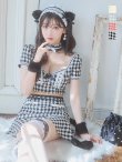 画像1: 値下げ！【即日発送】【ハロウィン】ツイードキャットセットアップ 【コスプレ6点セット】 【XS-Mサイズ/4カラー】[YMT] (1)