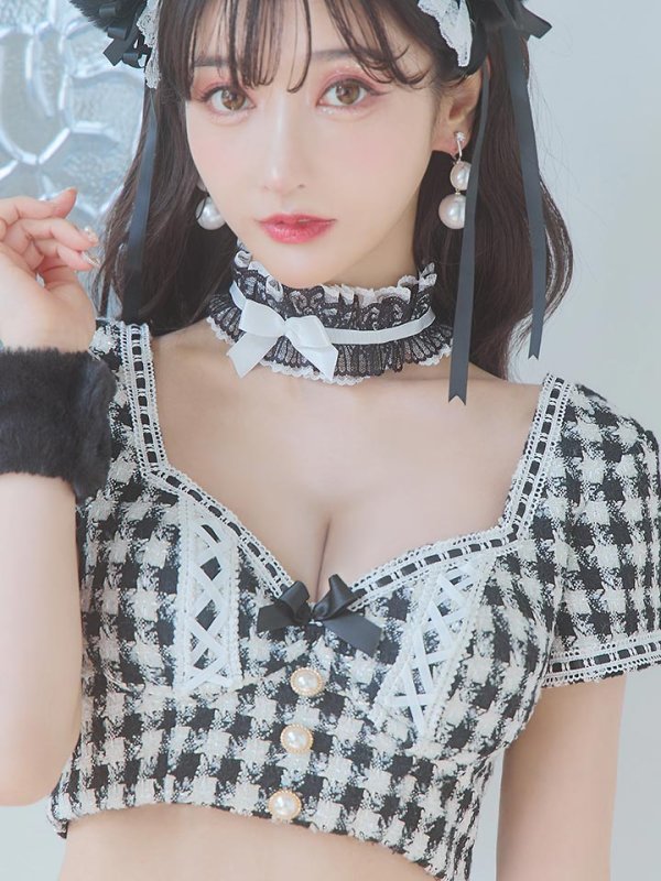 画像16: 【SALE!!】【即日発送】【ハロウィン】ツイードキャットセットアップ 【コスプレ6点セット】 【XS-Mサイズ/4カラー】[OF04] (16)