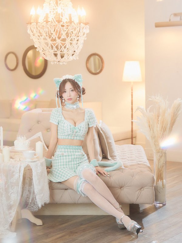 画像32: 【SALE!!】【即日発送】【ハロウィン】ツイードキャットセットアップ 【コスプレ6点セット】 【XS-Mサイズ/4カラー】[OF04] (32)