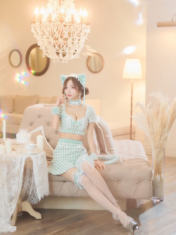 画像34: 【SALE!!】【即日発送】【ハロウィン】ツイードキャットセットアップ 【コスプレ6点セット】 【XS-Mサイズ/4カラー】[OF04] (34)