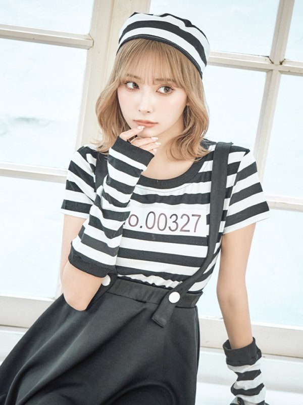 画像12: 【SALE!!】【即日発送】【ハロウィン】 囚人 プリズナーガール 【コスプレ3点セット】【S-Mサイズ/1カラー】(HC0306-SV)[HC03] (12)