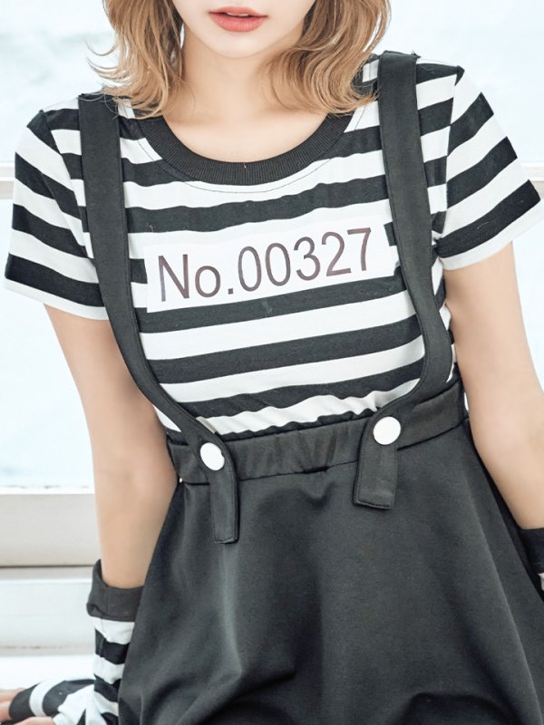 画像16: 【SALE!!】【即日発送】【ハロウィン】 囚人 プリズナーガール 【コスプレ3点セット】【S-Mサイズ/1カラー】(HC0306-SV)[HC03] (16)