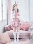 画像16: 【ハロウィン】チェック制服バニー【コスプレ6点セット】 【S-Lサイズ/1カラー】[YMT] (16)