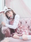 画像18: 【ハロウィン】チェック制服バニー【コスプレ6点セット】 【S-Lサイズ/1カラー】[YMT] (18)