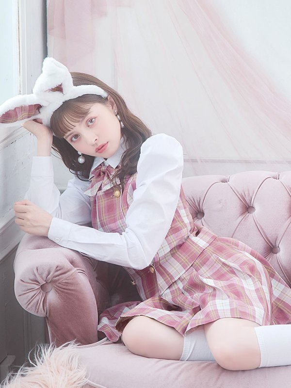 画像42: 【ハロウィン】チェック制服バニー【コスプレ6点セット】 【S-Lサイズ/1カラー】[YMT] (42)
