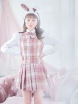 画像8: 【ハロウィン】チェック制服バニー【コスプレ6点セット】 【S-Lサイズ/1カラー】[YMT] (8)