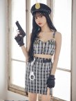 画像17: 【値下げ！】【即日発送】【ハロウィン】ツイードポリスセットアップ 【コスプレ5点セット】【XS-Mサイズ】(YMT06-SV)[YMT-Bg] (17)