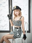 画像14: 【値下げ！】【即日発送】【ハロウィン】ツイードポリスセットアップ 【コスプレ5点セット】【XS-Mサイズ】(YMT06-SV)[YMT-Bg] (14)