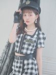 画像7: 送料無料！【ハロウィン】【LARME/ラルム掲載】 ギンガムセットアップポリス 【コスプレ5点セット】【XS-Mサイズ/1カラー】(YMT06-SV)[YMT-B] (7)