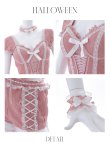 画像45: 【即日発送】【ハロウィン】コルセットレースキャット 【コスプレ6点セット】 【S-Mサイズ/3カラー】[YMT] (45)