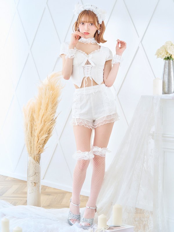 画像5: 【即日発送】【ハロウィン】コルセットレースキャット 【コスプレ6点セット】 【S-Mサイズ/3カラー】[YMT] (5)