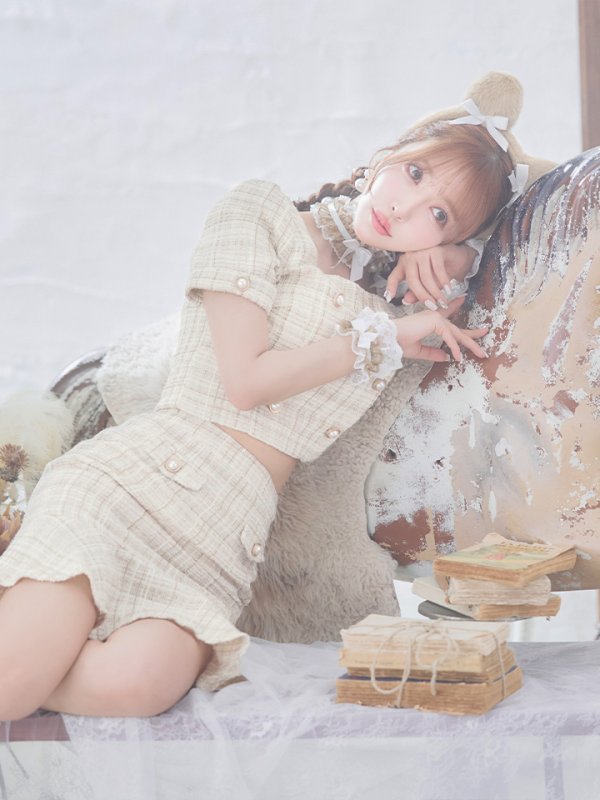 画像10: 【SALE!!】【即日発送】【ハロウィン】ツイードくまセットアップ/ベア 【コスプレ6点セット】 【XS-Mサイズ/1カラー】[OF04] (10)