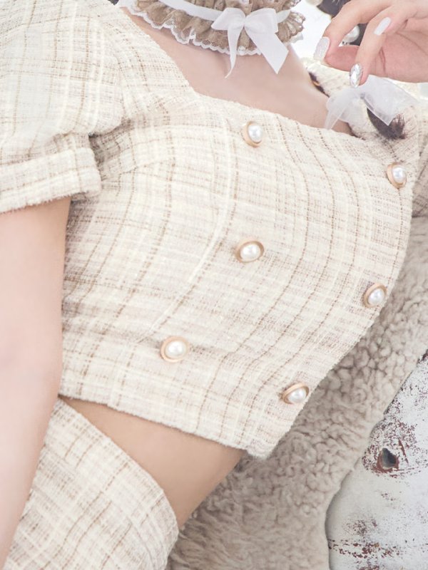 画像29: 【SALE!!】【即日発送】【ハロウィン】ツイードくまセットアップ/ベア 【コスプレ6点セット】 【XS-Mサイズ/1カラー】[OF04] (29)