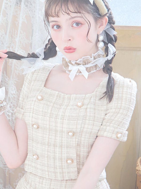 画像16: 【SALE!!】【即日発送】【ハロウィン】ツイードくまセットアップ/ベア 【コスプレ6点セット】 【XS-Mサイズ/1カラー】[HC03] (16)