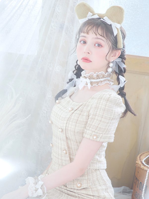 画像21: 【SALE!!】【即日発送】【ハロウィン】ツイードくまセットアップ/ベア 【コスプレ6点セット】 【XS-Mサイズ/1カラー】[OF04] (21)