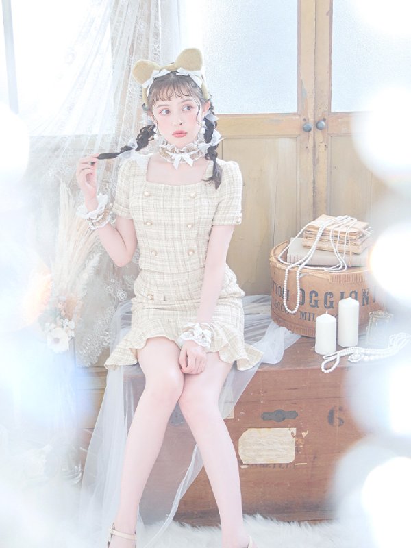 画像26: 【SALE!!】【即日発送】【ハロウィン】ツイードくまセットアップ/ベア 【コスプレ6点セット】 【XS-Mサイズ/1カラー】[OF04] (26)