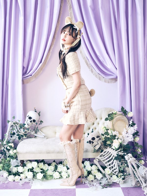 画像6: 【SALE!!】【即日発送】【ハロウィン】【LARME/ラルム掲載】ツイードくまセットアップ/ベア 【コスプレ6点セット】 【XS-Mサイズ/1カラー】[OF04] (6)