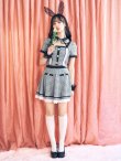 画像2: 【即日発送】【ハロウィン】【LARME/ラルム掲載】 グレンチェックセットアップバニー 【コスプレ6点セット】【XS-Mサイズ/1カラー】[YMT] (2)