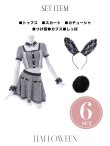 画像21: 【即日発送】【ハロウィン】グレンチェックセットアップバニー 【コスプレ6点セット】【XS-Mサイズ/1カラー】[YMT] (21)