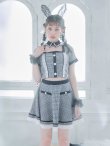 画像15: 【即日発送】【ハロウィン】【LARME/ラルム掲載】 グレンチェックセットアップバニー 【コスプレ6点セット】【XS-Mサイズ/1カラー】[YMT] (15)