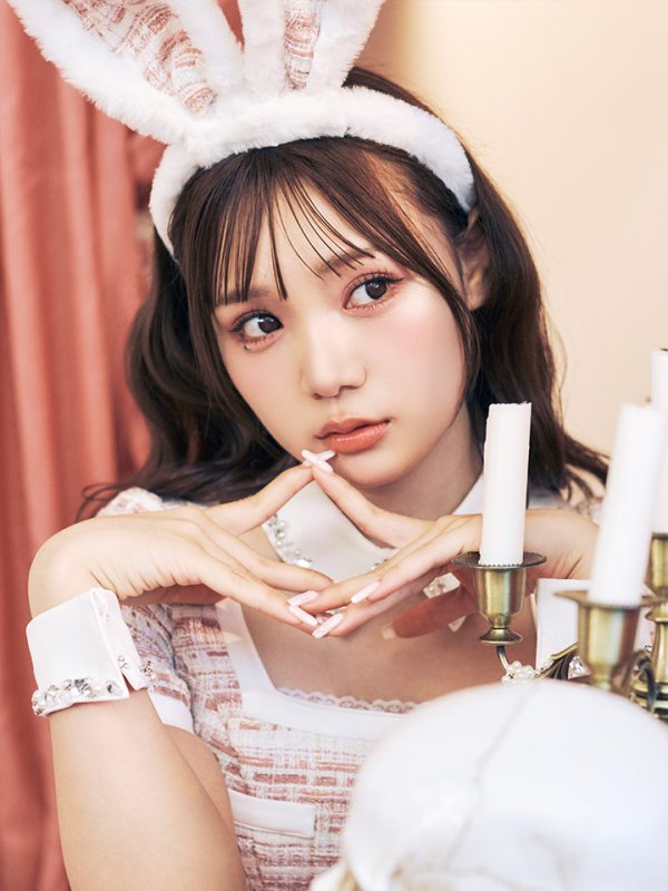 画像6: 【SALE!!】【即日発送】【ハロウィン】【LARME/ラルム掲載】 ツイードセットアップバニー【コスプレ6点セット】【XS-Mサイズ/1カラー】[OF01] (6)