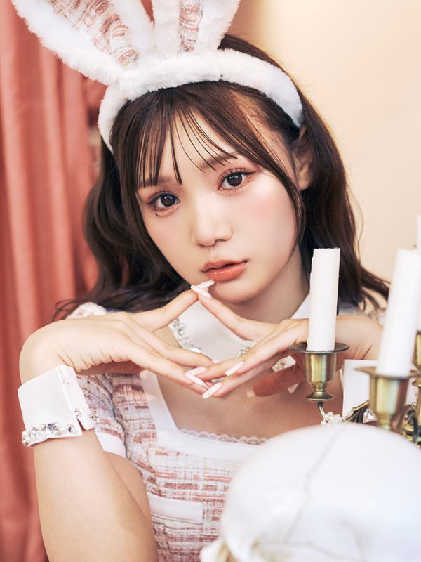 画像7: 【SALE!!】【即日発送】【ハロウィン】【LARME/ラルム掲載】 ツイードセットアップバニー【コスプレ6点セット】【XS-Mサイズ/1カラー】[OF01] (7)